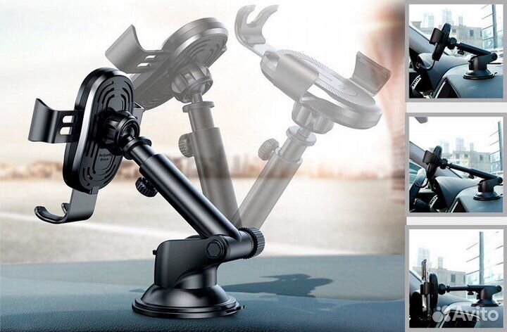 Автомобильный держатель с беспроводной зарядкой 10