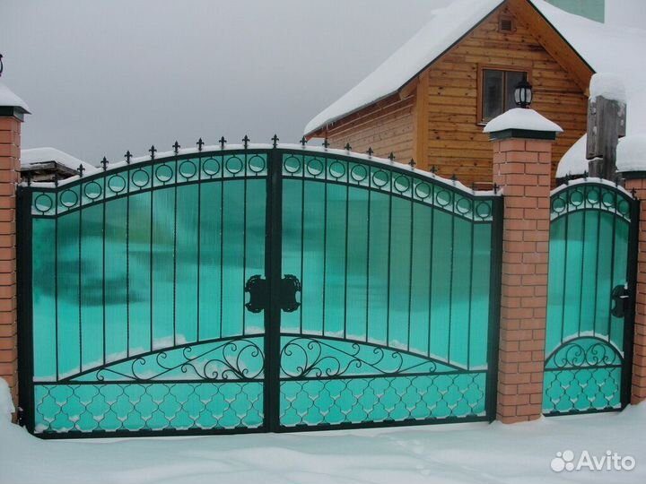 Сотовый поликарбонат для теплиц, 2.1х6 м, бирюза
