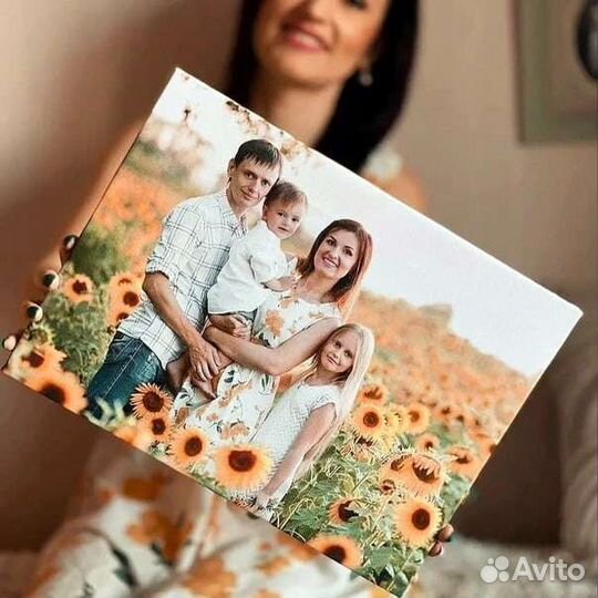 Портрет по фото на холсте