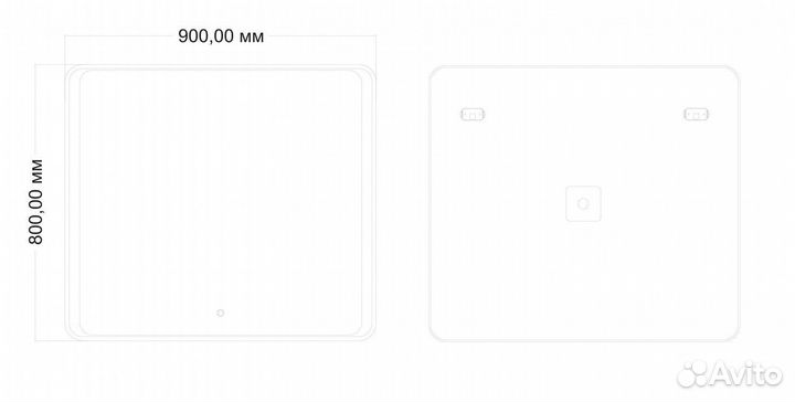 Зеркало с подсветкой ART&MAX elegant AM-Ele-900-8