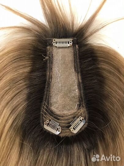 Накладка из натуральных волос с чёлкой (25см)