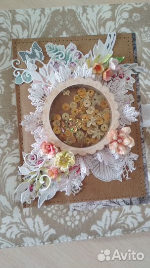 Фотоальбом ручной работы в технике скрапбукинг