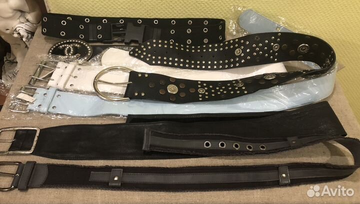 Большая винтажная коллекция ремней