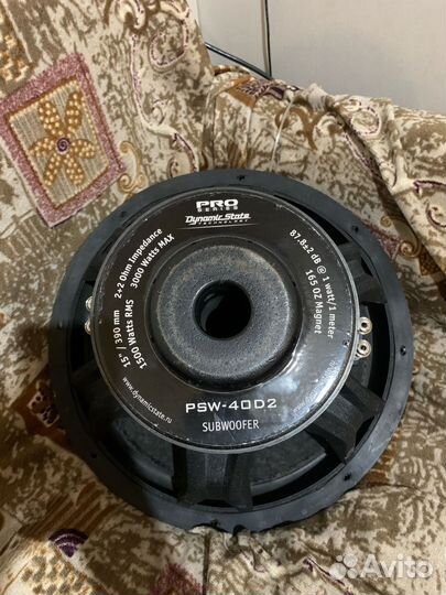 Сабвуфер с коробом dynamic state psw-40d2