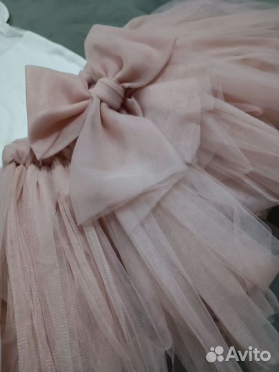 Комплект юбочка, боди и пинетки для девочки 86-92