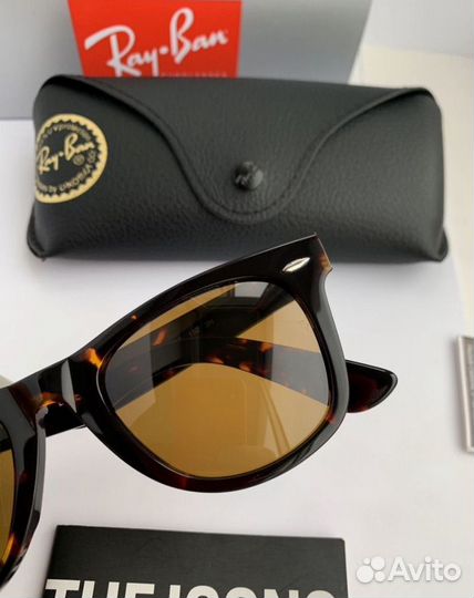 Очки ray ban wayfarer 50 коричневые