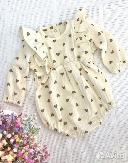 Боди муслиновое 74-80