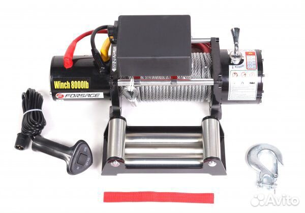 Лебедка автомобильная 3.6т 12V (стальной трос)