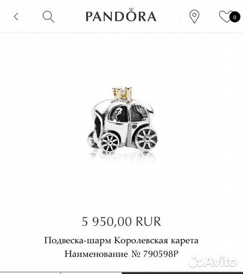 Шармы Pandora, оригиналы