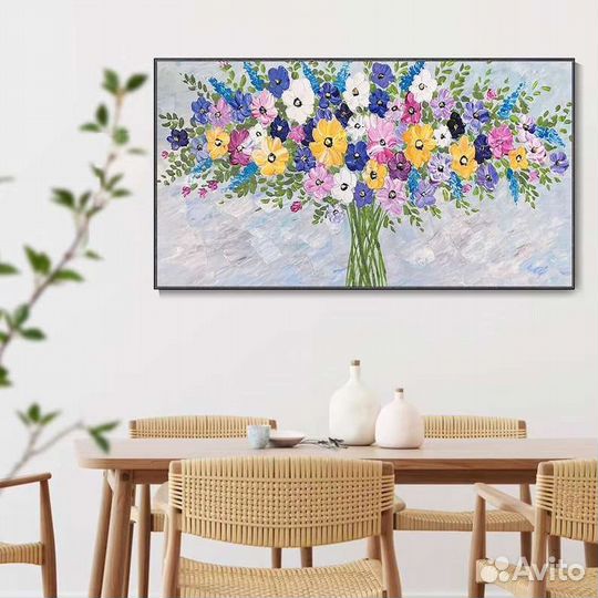 Картина маслом букет цветов