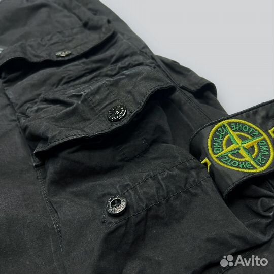 Штаны брюки карго Stone island 314WA черные