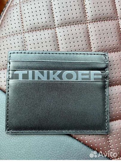 Картхолдер из натуральной кожи Тинькофф