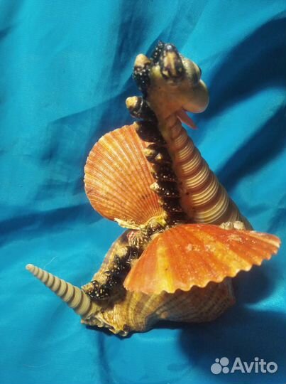 Сувенир-дракон из ракушек