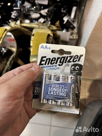 Батарейка литиевая energizer 4шт аа или ааа
