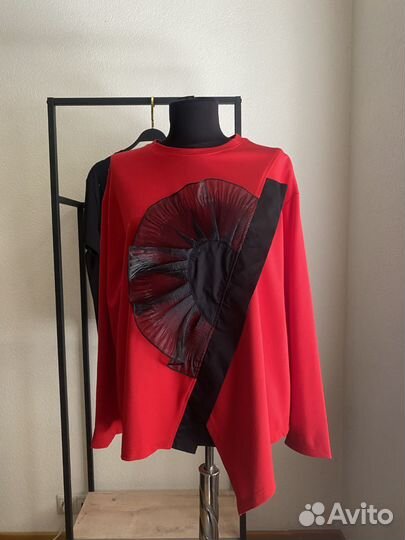 Свитшот женский оверсайз красный новый s,m,l,xl
