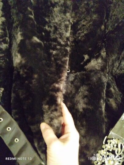 Шуба мутоновая с капюшоном