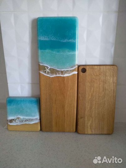 Доска дуб сервировки, декор