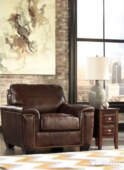 Кресло из натуральной кожи ashley (США)