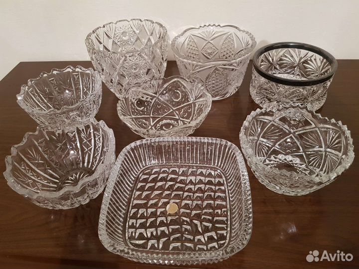 Салатники хрустальные