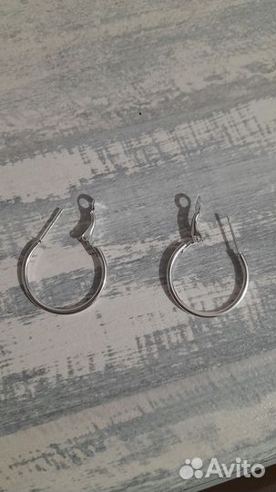 Серьги кольца серебро
