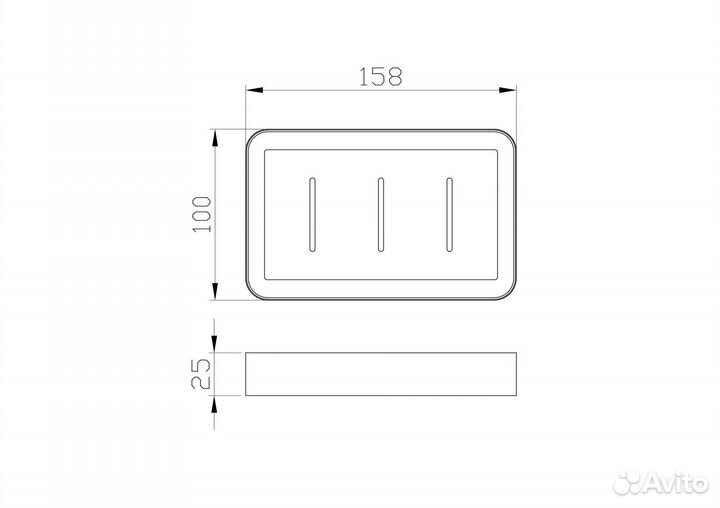 Мыльница Wonzon & Woghand WW-8324-BG брашированное золото