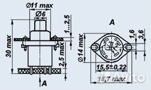 Кнопки мпк1-4В с крепежом