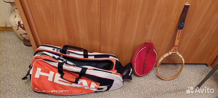 Ракетка теннисная dunlop с чехлом и сумкой