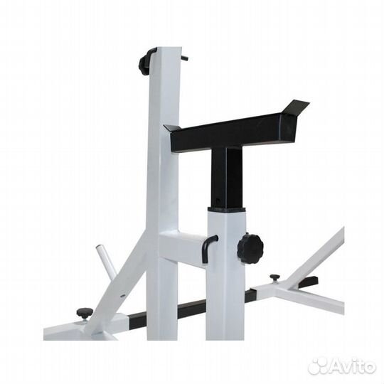 Стойка для жима штанги с страховкой белая телескоп