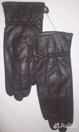 Перчатки женские кожаные