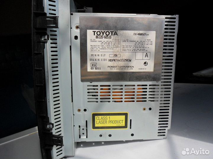 Штатная магнитола Toyota fx-mg8527zt (Pioneer)