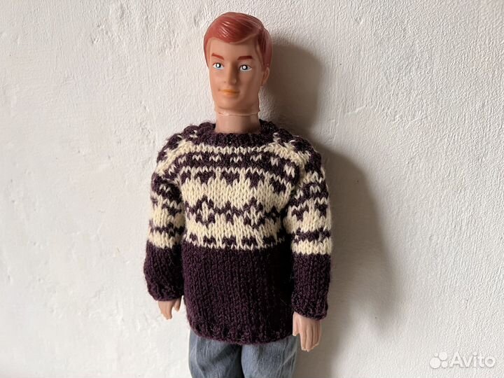 Одежда для кена. Свитер на куклу мужчину