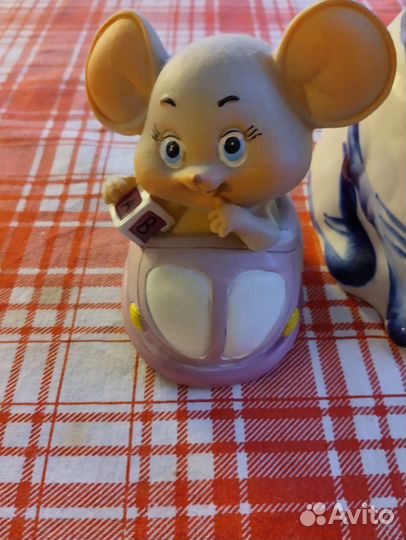 Копилка Гжель кот и мышка