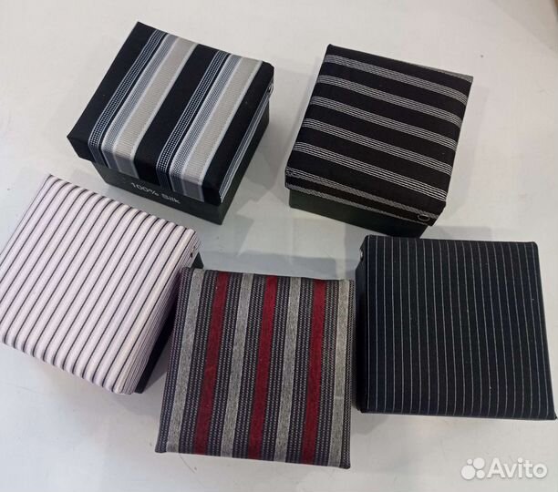 Набор мужской: галстук, платочек, запонки. Бабочка