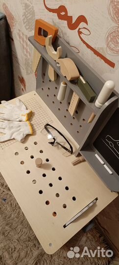 Детский деревянный верстак Мастерская
