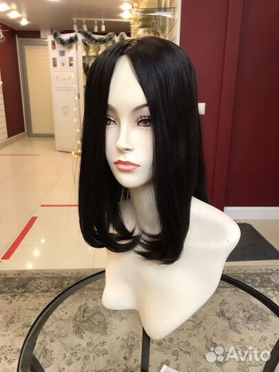 Накладка из натуральных волос на шёлке (40см)