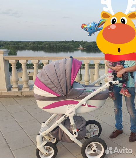 Коляска adamex 3 в 1 бу