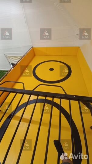 Борцовский ковер 6х6 двухцветный люверсы