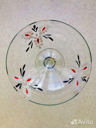 Ваза конфетница СССР винтаж Красный Май