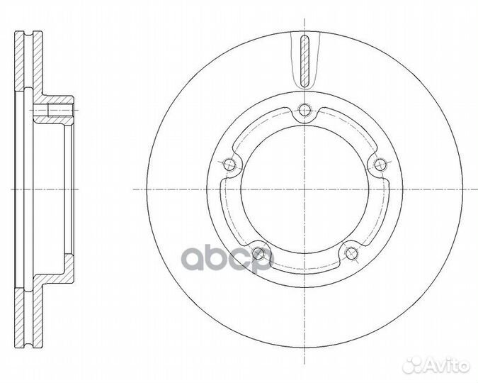 Диск тормозной вентилируемый G-brake GR-20525