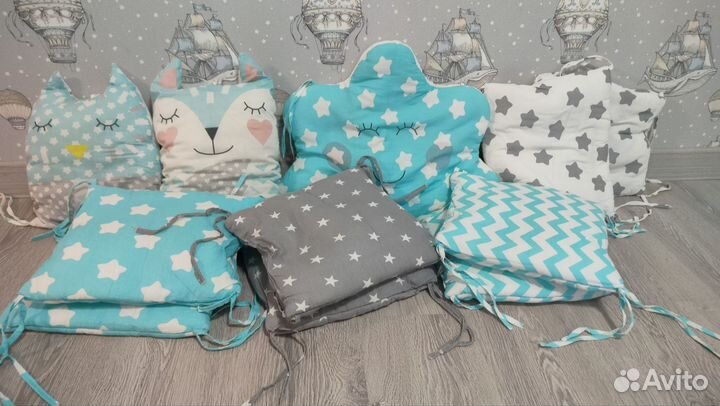 Бортики подушки в детскую кроватку