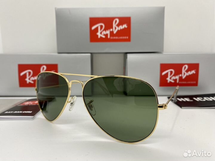 Ray Ban Aviator 3025 L0205 темно зеленые