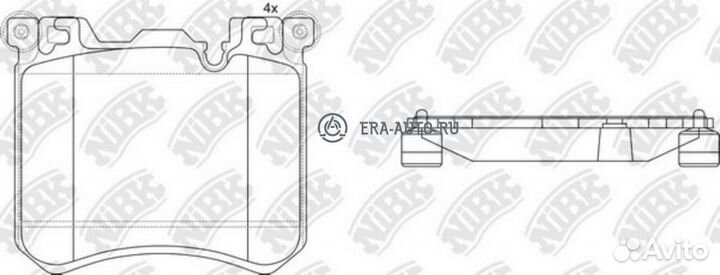 Nibk PN0495 Колодки BMW X5 3.0 2013, BMW X6 4.4 2008 - 2014