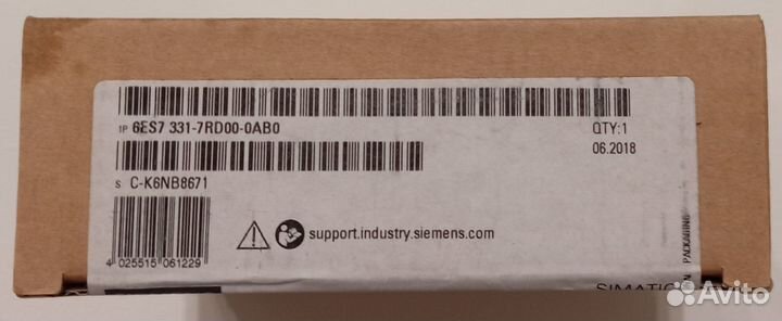 6ES7331-7RD00-0AB0 Модуль ex ввода аналоговых сигн