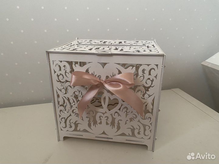 Свадебный сейф Бокалы Цветы