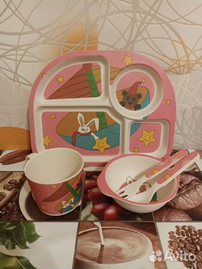 Детская бамбуковая посуда