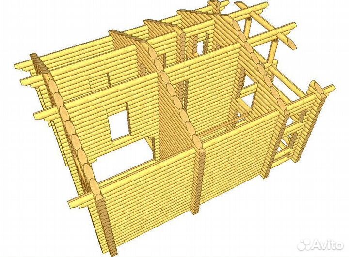 Домокомплект из оцилиндрованного бревна