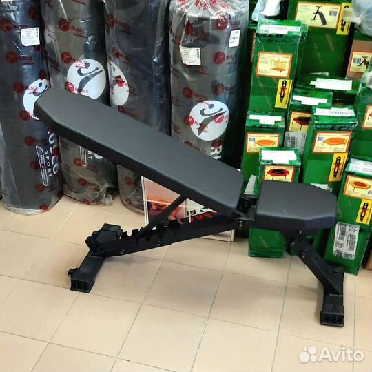 Скамья жима штанги гантелей до 500 кг регулируемая
