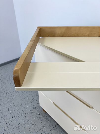 Комод пеленальный детский слоновая кость/бук