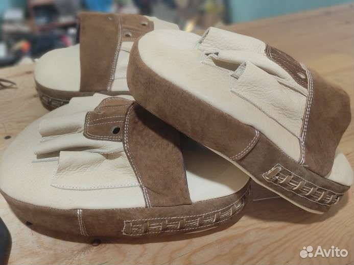 Боксерские лапы в стиле retro натуральная кожа