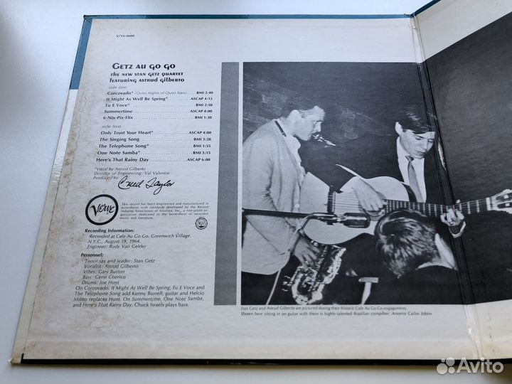 LP Getz Au Go Go 1964 винил US оригинал Van Gelder